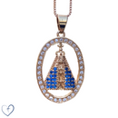 Colar Nossa Senhora Aparecida com Borda Cravejada