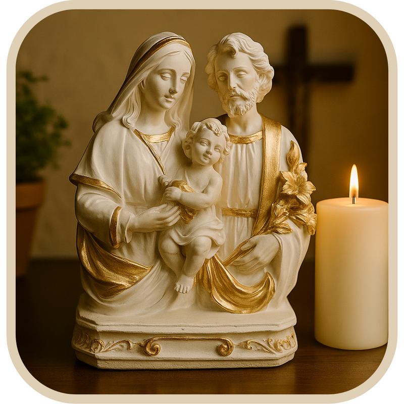 Imagem Sagrada Família 20cm - Decoração com Fé®
