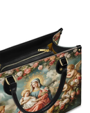 Bolsa Católica em Couro - Nossa Senhora de Fátima e o Menino Jesus