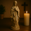Imagem Nossa Senhora de Lourdes Marmorizado 27cm - Decoração com Fé®