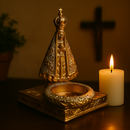 Suporte de Vela Nossa Senhora Aparecida - Chamas da Alma®