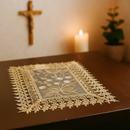 Toalha Bege Florido para Imagens Sacras®