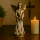 Anjo da Guarda Marmorizado 16cm - Decoração com Fé®