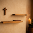 Kit 2 Prateleiras para Imagens Sacras com Suporte Invisível®