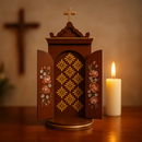 Oratório Espirito Celeste - Marrom Tratado  - Imagens de até 20cm®