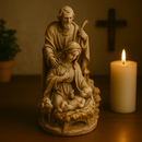 Presépio Sagrada Família Marmorizado 26cm®