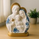 Imagem Sagrada Família com Florais 20cm - Decoração com Fé®