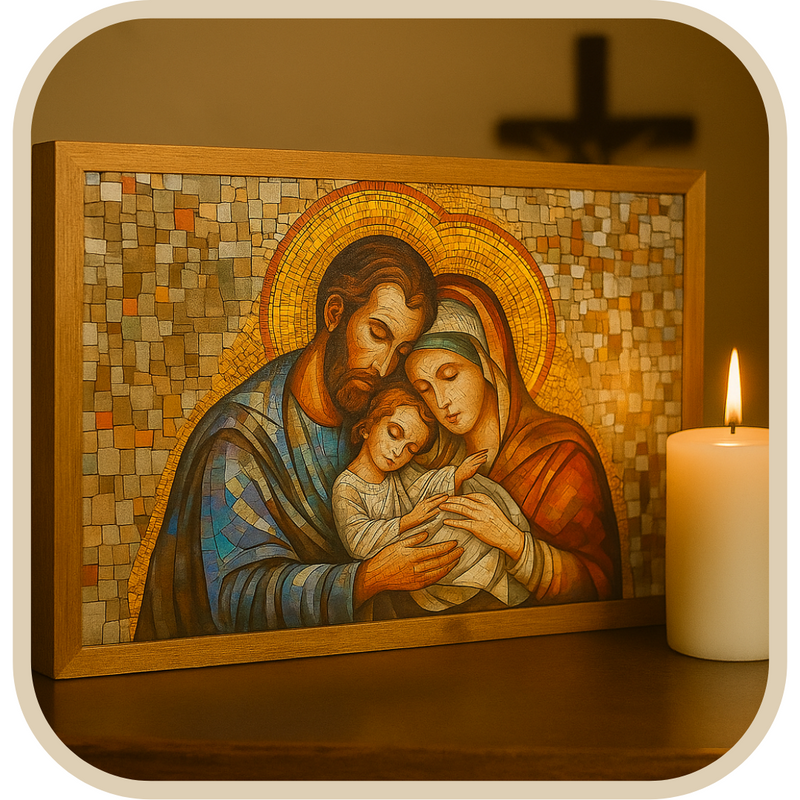 Quadro Sagrada Família em Mosaico®