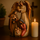 Presépio Sagrada Família e Anjo 30cm®