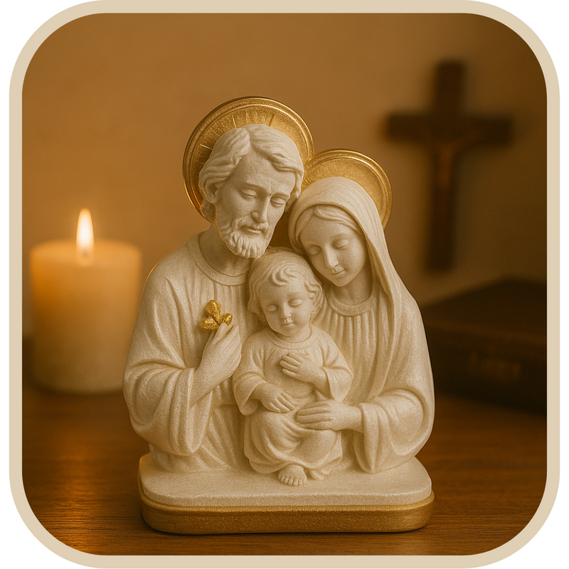 Imagem Sagrada Família 20cm - Decoração com Fé®