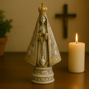 Imagem Nossa Senhora Aparecida Design Marmorizado 15cm - Decoração com Fé®