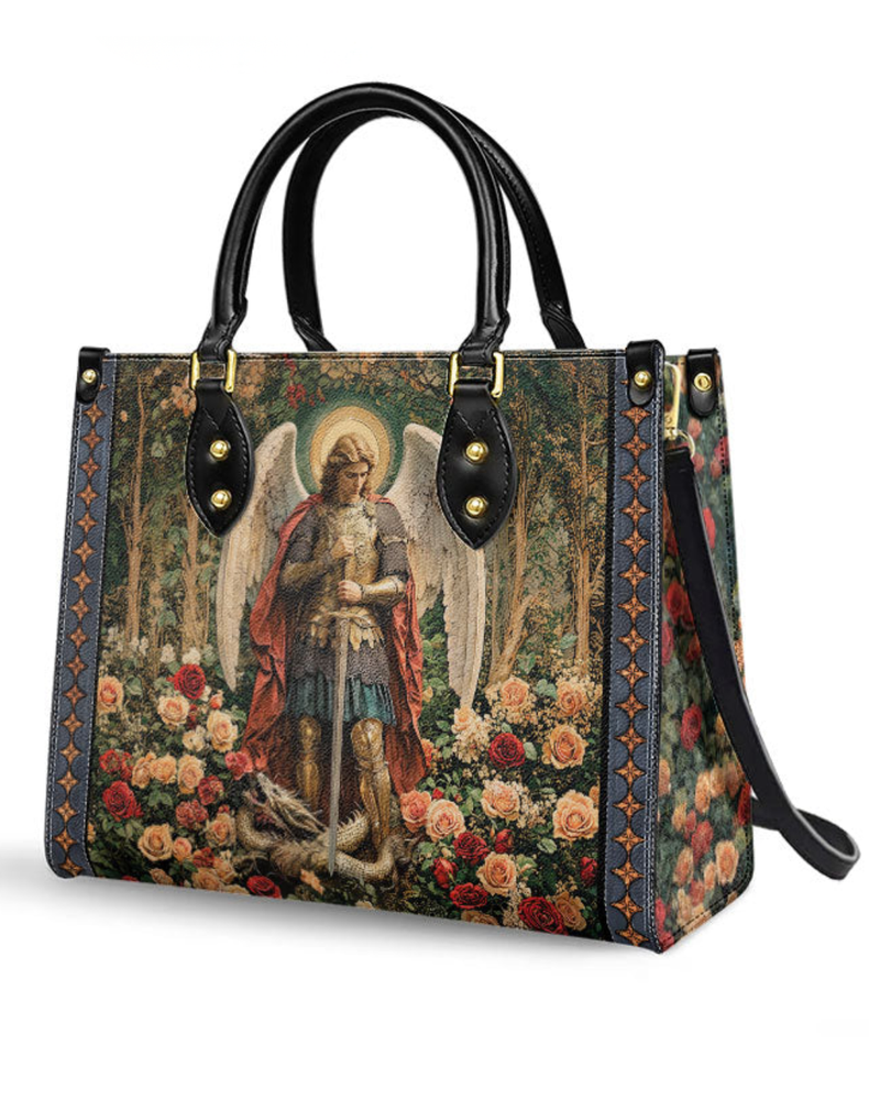 Bolsa Católica em Couro - São Miguel Arcanjo