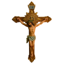 Crucifixo de Parede Clássico Dourado 19cm®