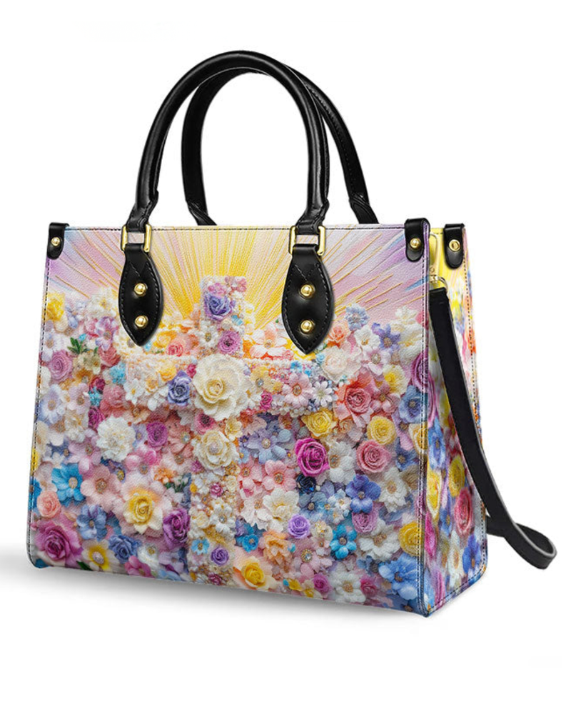 Bolsa Católica em Couro - Flores da Graça