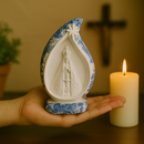 Imagem N.S.A Gruta Floral Azul 15cm - Decoração com Fé®