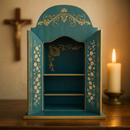 Oratório Multiuso com Divisor - Azul Barroco  - Imagem de até 34 cm®