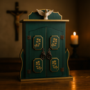 Oratório Paz do Espírito - Azul Barroco  - Imagens de até 30 cm®