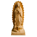 Imagem Nossa Senhora de Guadalupe Perolado e Dourado 20cm - Decoração com Fé®
