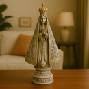 Imagem Nossa Senhora Aparecida Design Marmorizado 15cm - Decoração com Fé®