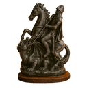 Imagem São Jorge Prateado 15cm - Decoração com Fé®