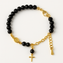 Terço de Pulso São Bento Cristal  - Folheado ®