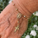 Pulseira e Anel Nossa Senhora de Guadalupe - Fé e Elegância - Banhadas a Ouro