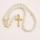 Terço Personalizável com Pérolas Brancas®