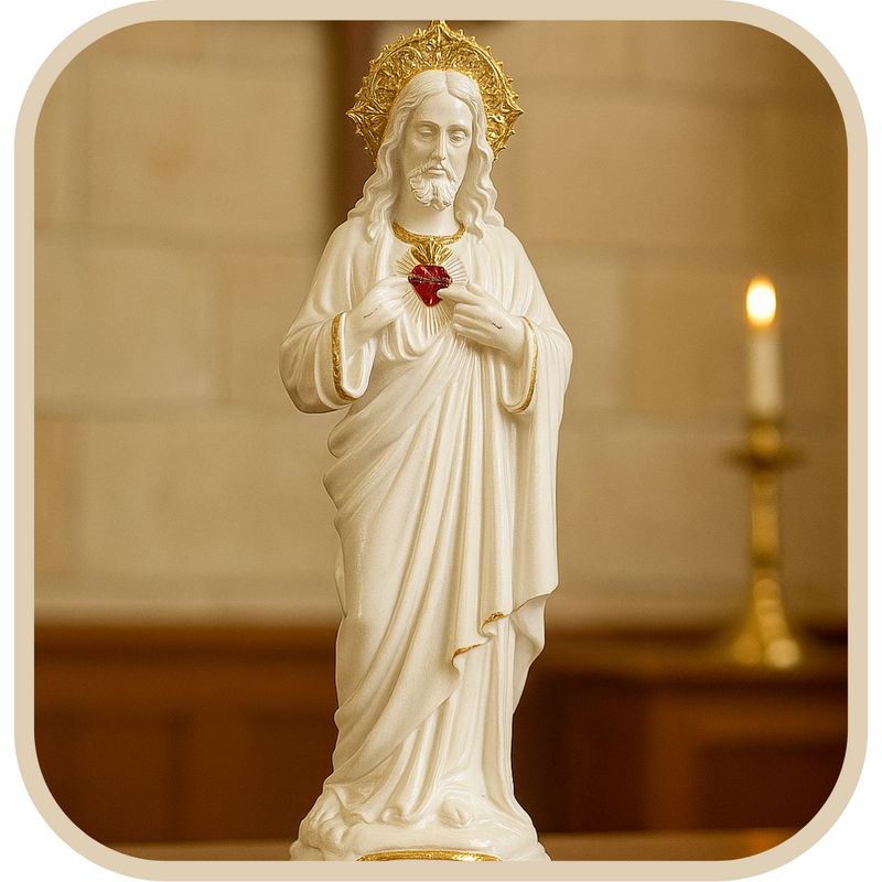 Imagem Sagrado Coração de Jesus 20cm - Decoração com Fé®