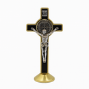 Crucifixo de Mesa São Bento 10cm – Proteção e Fé no Lar®