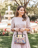 Bolsa Católica em Couro - Flores da Graça