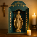 Oratório Multiuso com Divisor - Azul Barroco  - Imagem de até 34 cm®