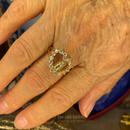 Pulseira de Nossa Senhora em formado de Coração + ANEL GRÁTIS! Peças Banhadas a Ouro!