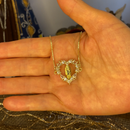 Pulseira de Nossa Senhora em formado de Coração + ANEL GRÁTIS! Peças Banhadas a Ouro!