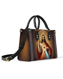 Bolsa Católica em Couro - Sagrado Coração de Jesus