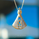 Colar Nossa Senhora - Dupla Face e Banhado a Ouro (1 UNIDADE)