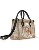 Bolsa Católica em Couro - Maria e o Menino Jesus