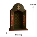 Oratório Rosas Sagradas - Marrom Tratado  - Imagens de até 22cm®
