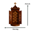 Oratório Espirito Celeste - Marrom Tratado  - Imagens de até 20cm®
