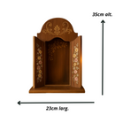 Oratório Santa Samantha - Marrom Tratado  - Imagens de até 22cm®