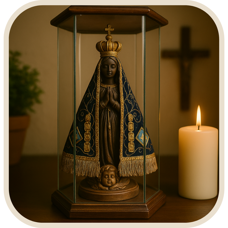 Cúpula de Vidro Nossa Senhora Aparecida - Proteção no Lar®