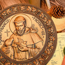 Ícone de São Francisco de Assis em Madeira