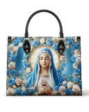 Bolsa Católica em Couro - Sagrado Coração de Maria