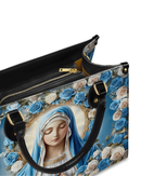 Bolsa Católica em Couro - Sagrado Coração de Maria