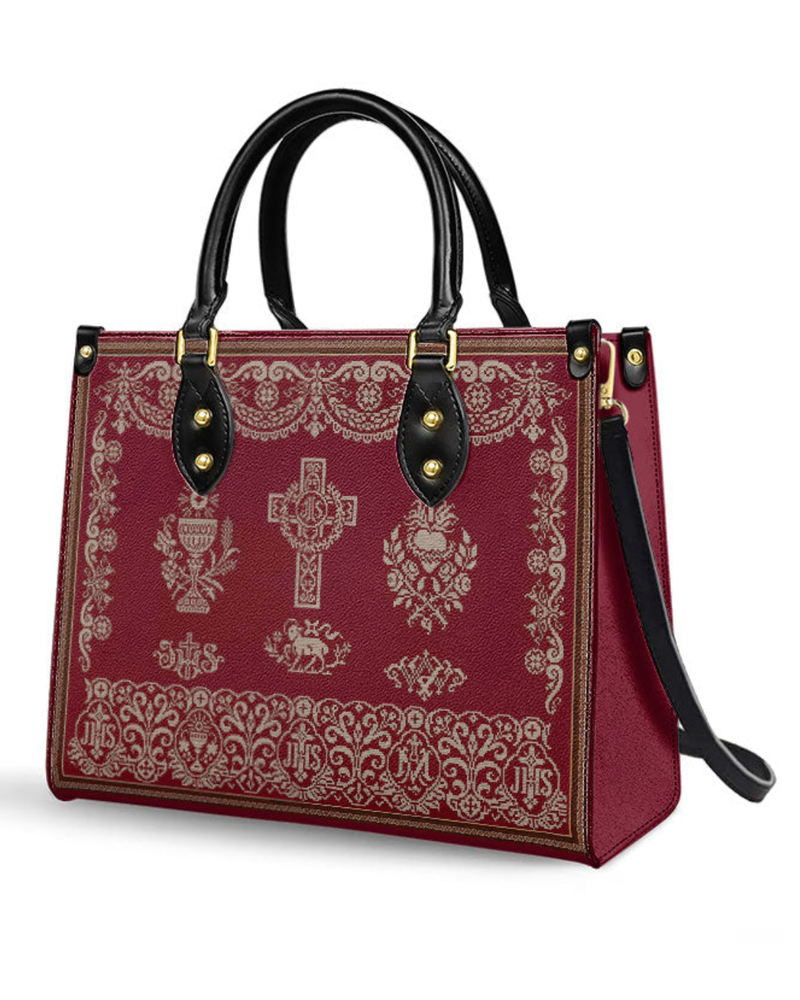Bolsa Católica em Couro - Cálice Sagrado