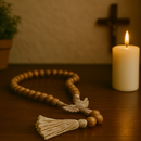 Terço de Mesa Grande Artesanal em Madeira 67cm®