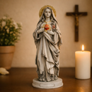 Imagem Sagrado Coração de Maria 22cm Marmorizado - Decoração com Fé®