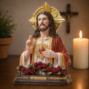 Imagem Busto Sagrado Coração de Jesus 25cm Resina - Decoração com Fé®