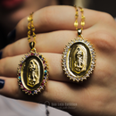 (COMPRE 1 LEVE 2) Colar Nossa Senhora Guadalupe Envolvido em Zircônia