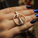 Colar Nossa Senhora Aparecida com Arco Dourado