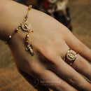 Pulseira e Anel Nossa Senhora de Guadalupe - Fé e Elegância - Banhadas a Ouro